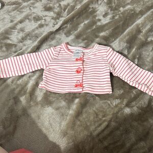 Carter's Pink and White Striped One Piece